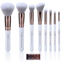 White Rose Gold 8 Set Professional Makeup Brushes - makeup brushes in the highest quality