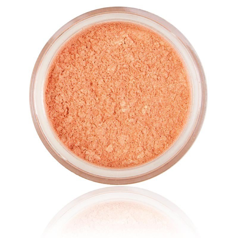 Mineral Eyeshadow Lovely Peach | 100% Pure Mineral & Vegan. Mineralsminke, sterk ferskenfarge.